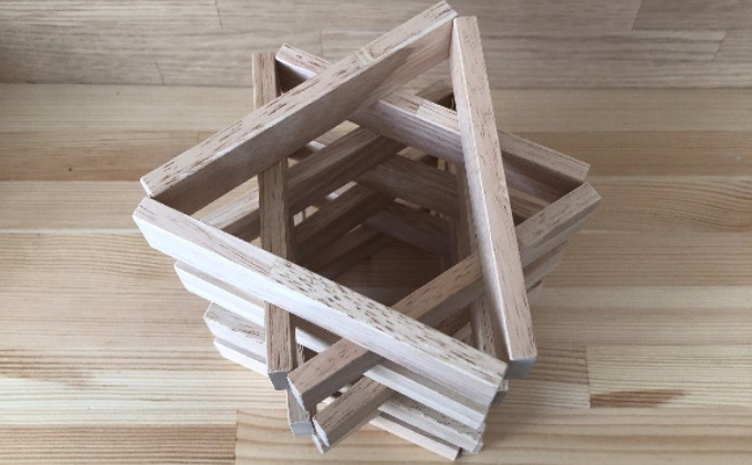 たいらなつみき「ごむのき」 工芸品 インテリア 玩具 おもちゃ 積み木 手作り 