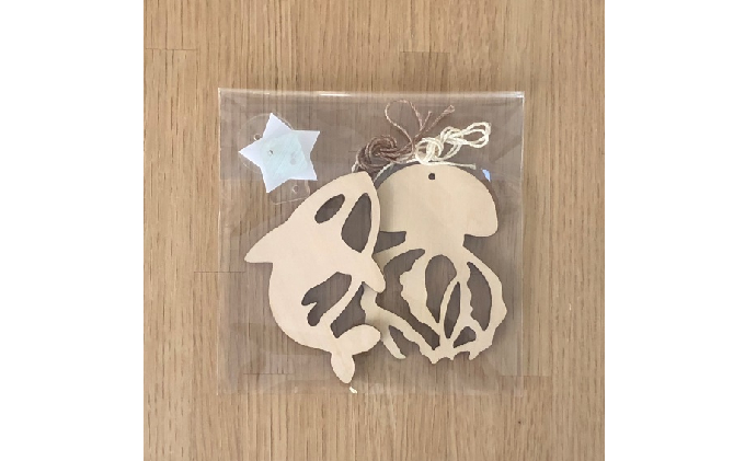 木製モビールてづくりキット［水族館］ 工芸品 インテリア 玩具 おもちゃ 