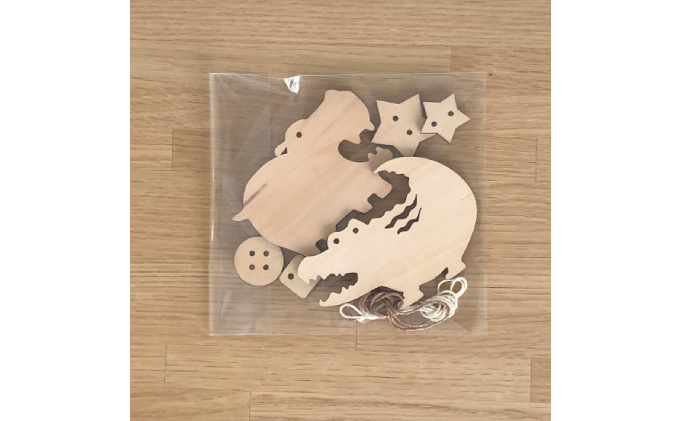 木製モビールてづくりキット［動物園］ 工芸品 インテリア 玩具 おもちゃ 