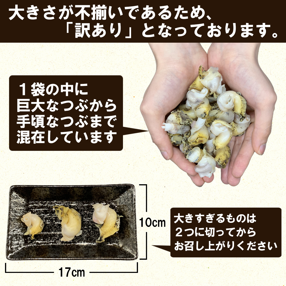 北海道鹿部町産 訳あり ”前浜ボイルつぶ ” 2kg  灯台つぶ（500g×4袋）つぶ貝 ツブ貝 海鮮 海産 刺身