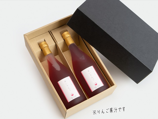 風丸農場　赤いりんごのジュース　無添加 青森県産　720ml×2本セット 飲料類 果汁飲料 