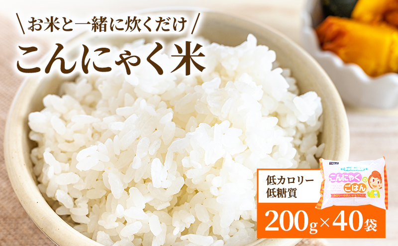 【岐阜県池田町】こんにゃく米 お米と一緒に炊くだけ こんにゃく ごはん 40袋 コンニャク ダイエット 食品 加工食品 セット もどきご飯 こんにゃくご飯 糖質オフ 低糖質 低カロリー 岐阜県池田町