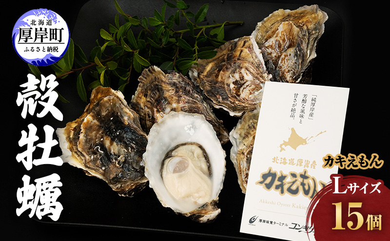 厚岸産 牡蠣  カキえもん Lサイズ 15個   北海道 牡蠣 カキ かき 生食 生食用 生牡蠣 魚貝類 シーフード