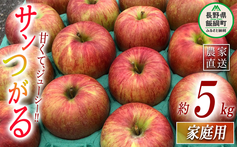 りんご サンつがる 家庭用 5kg 丸西農園 沖縄県への配送不可 2025年9月