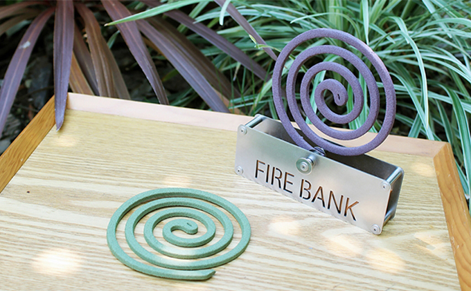 FIRE BANK 蚊取り線香ホルダー『銀船（ぎんふね）』バーベキュー BBQ ハイキング 殺虫 ソロキャンプ  アウトドア 防虫 登山 人気 厳選 袋井市 雑貨 日用品 