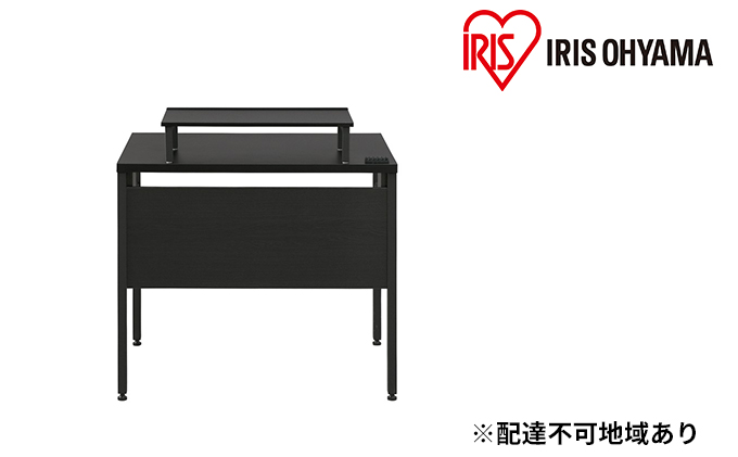 ケーブル収納デスク モニター台付 CSD-800M ブラック/ブラック アイリスオーヤマ 雑貨 日用品 インテリア 