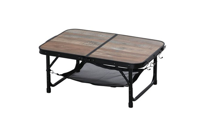 フォールディングテーブル FOT-600 ブラウン アイリスオーヤマ 雑貨 日用品 木目調デザイン 折りたたみ可能 