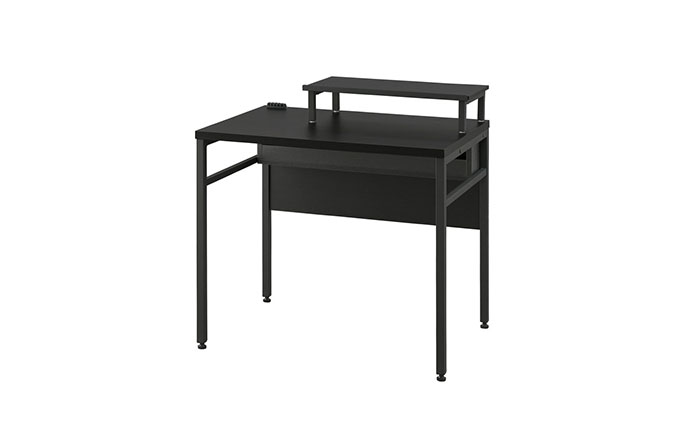 ケーブル収納デスク モニター台付 CSD-800M ブラック/ブラック アイリスオーヤマ 雑貨 日用品 インテリア 