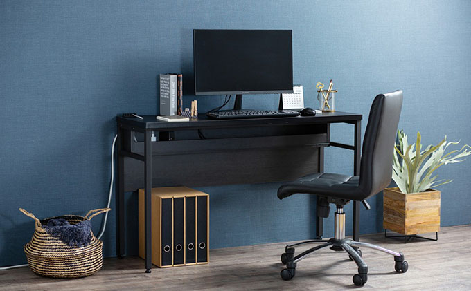 ケーブル収納デスク CSD-1150 ブラック/ブラック アイリスオーヤマ 雑貨 日用品 インテリア 