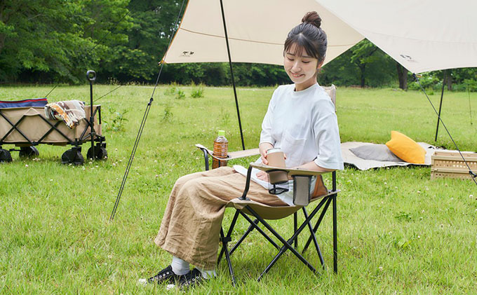 キャンプチェア ハイタイプ CC-HIGH ベージュ アイリスオーヤマ 雑貨 日用品 イス 椅子 