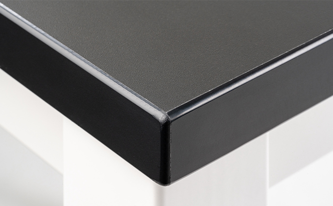 オフィス家具のプロが作る在宅ワーク向けデスク（天板：グレー/ブラック、脚：3色） インテリア 一人用デスク 抗ウイルス 抗菌 防カビ機能 