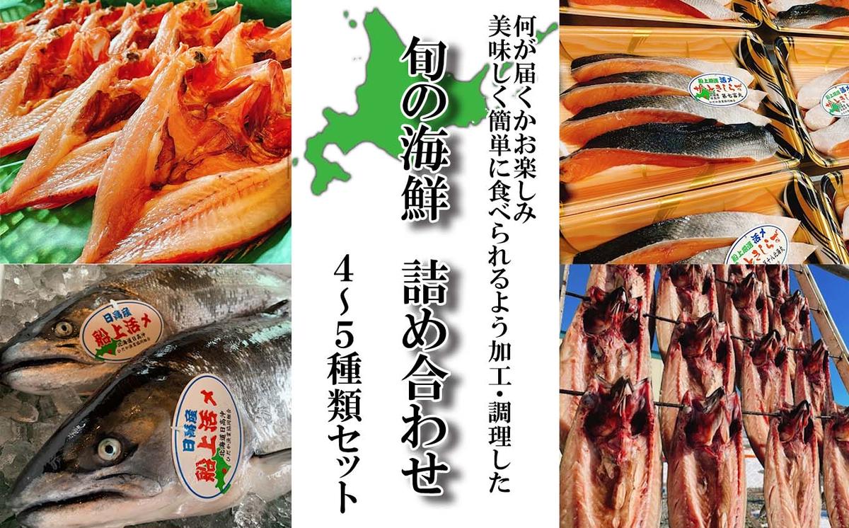 北海道新ひだか町のふるさと納税 北海道産 旬の魚介 4～5種 お楽しみ詰め合わせ セット