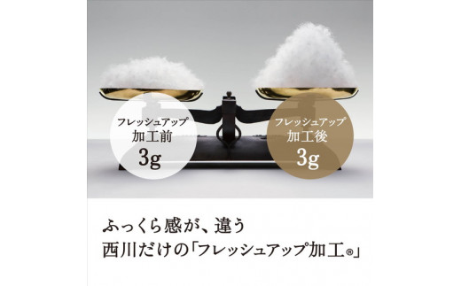 【nishikawa/西川】羽毛ふとん/ジーリンホワイトグースダウン 90％ /シングル/配色ブルー【P263W】