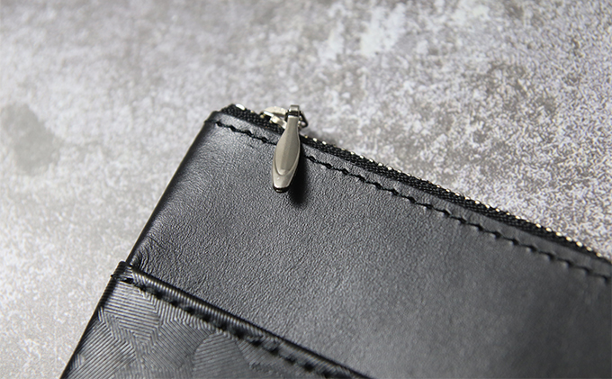 型押しカモフラレザーのL字ミニウォレット ファッション 小物 財布 迷彩 コインケース L字型 小銭 お札 カード 手作り 日本製 皮 