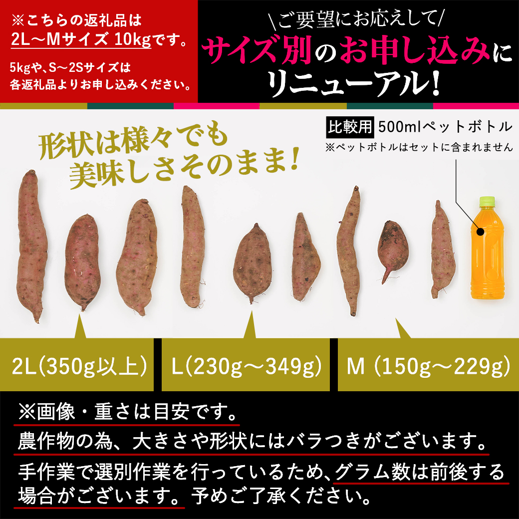 宮崎県都城市のふるさと納税 島津甘藷　熟成紅はるか 10kg(2L～M)_AA-A701