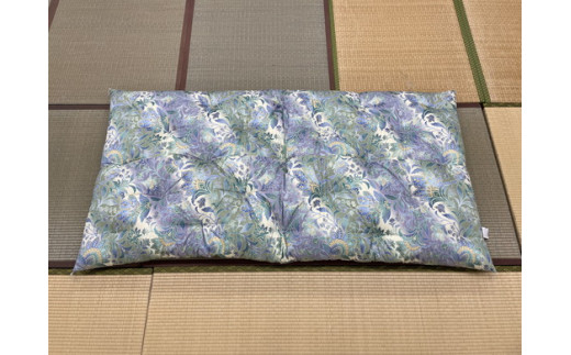 極上もめん綿入り敷布団 みやび柄 1枚 (青)[CW97U]