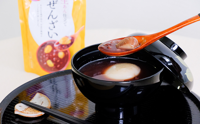 3種のぜんざいとおしるこが楽しめる『ぜんざいセット(餅付き