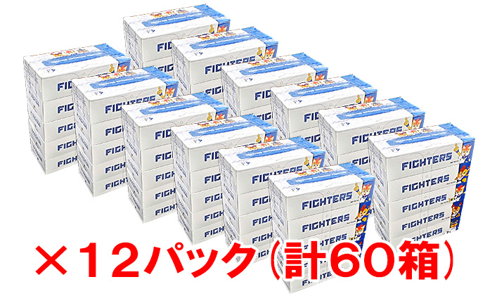 [CF]北海道日本ハムファイターズ ボックスティッシュ 12パック 60箱 [納期:1〜2ヵ月] まとめ買い ティッシュ リサイクル 長持 防災 常備品 日用雑貨 消耗品 生活必需品 備蓄 ペーパー 紙 北海道 倶知安町 日用品