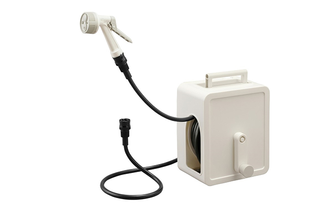 フルカバーコンパクトホースリール15m FCH-15M ホワイト アイリスオーヤマ 雑貨 日用品 庭 洗車 水やり 外 ベランダ 園芸用品 白 