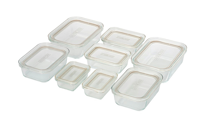 耐熱ガラス容器8点セット TGS-8S クリア 保存容器 耐熱ガラス TGS-8S＋耐熱ガラス容器 耐熱 ガラス 容器 フタ付き 蓋 レンジ オーブン 透明 アイリスオーヤマ 10,000円台おすすめ返礼品 調理器具 新生活 