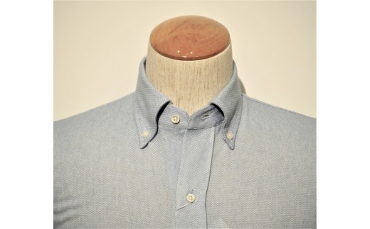 メンブラーナ動体裁断シャツ　ラッセル素材（サックス）　サイズS/M/L/XL