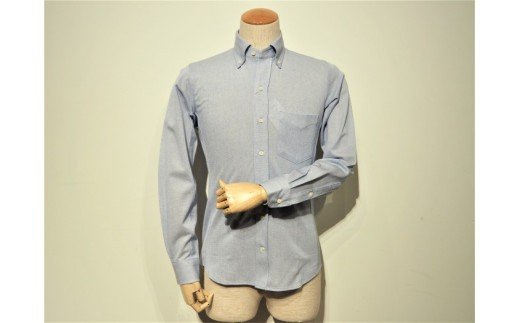 メンブラーナ動体裁断シャツ　ラッセル素材（サックス）　サイズS/M/L/XL