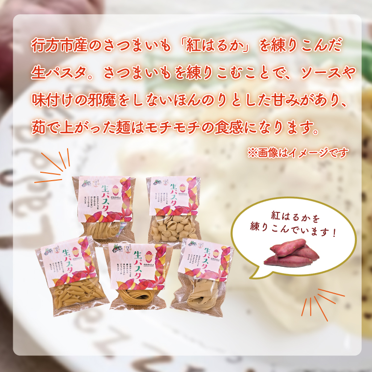 茨城県行方市のふるさと納税 CJ-6 【12ヶ月定期便】 紅はるか使用 生パスタ5種（計10食分）