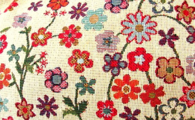 オリジナルネコ型トートバッグ＊ゴブラン織花柄ネコ ファッション かばん 猫 ねこ 普段使い お出かけ 