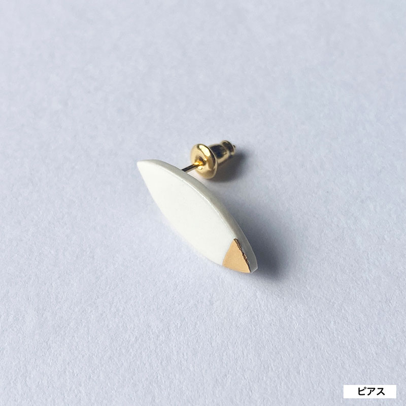 茅ヶ崎市 湘南 陶磁器 ピアス 上品 かわいい レディース ギフト プレゼント 誕生日 母の日 お祝い サマーギフト ゴールド 金 アート アクセサリー Artopus.SHONAN ピアス マーキス ブルー