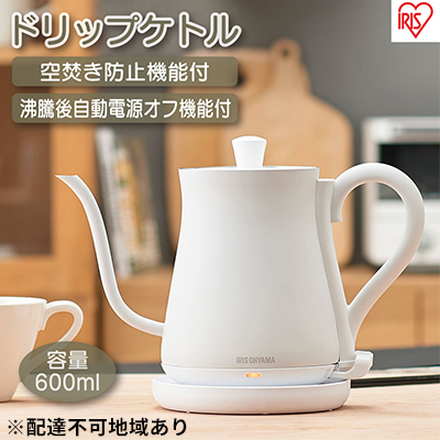 ケトル 電気ポット 電気ケトル ドリップケトル IKE-C600-W