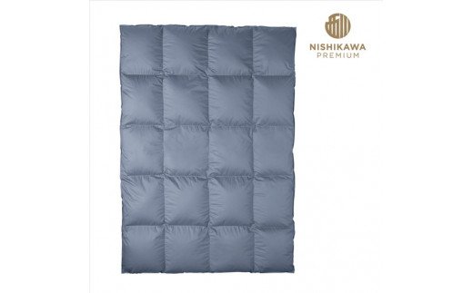 【nishikawa/西川】羽毛ふとん/ポーリッシュホワイトグースダウン90％/シングル/配色ブルー【P265W】