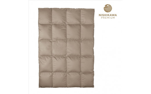 【nishikawa/西川】羽毛ふとん/ポーリッシュホワイトグースダウン90％/シングル/配色グレー【P266W】