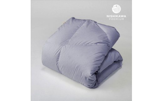 【nishikawa/西川】羽毛ふとん/ポーリッシュホワイトグースダウン93％/シングル/配色ブルー【P267W】