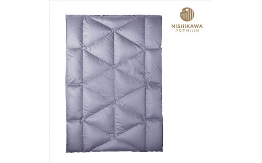 【nishikawa/西川】羽毛ふとん/ポーリッシュホワイトグースダウン93％/シングル/配色ブルー【P267W】