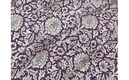 ワタセ工場製造　極上もめん綿入り敷き布団　フラワー柄　1枚　(赤)【CW99W】