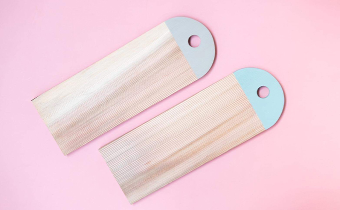 マグカップと小さい器が置けるスリムなサービングボード　2個セット 雑貨 キッチン用品 お皿 盛り付け カッティングボード 