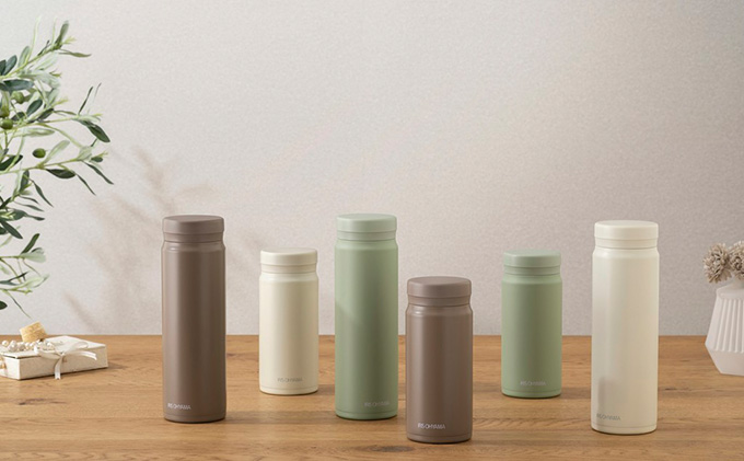 ステンレスマグボトルスクリュー ペールグリーン SM-S500 アイリスオーヤマ 雑貨 水筒 保温 保冷 持ち運び 職場 学校 お出かけ 