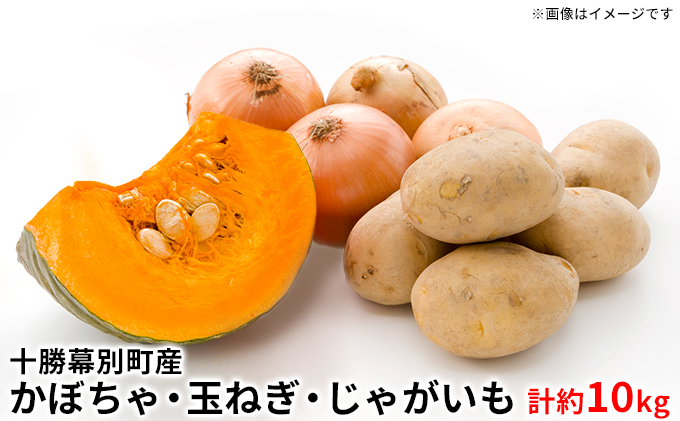 【2025年出荷先行予約】十勝幕別町産 かぼちゃ2個・玉ねぎ4kg・じゃがいも2kg 計約10kg［山田敏明牧場］ 野菜 たまねぎ セット 詰合せ 旬の野菜 産地直送 北海道産 