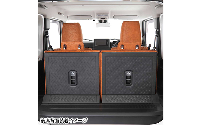 ヴィンテージレザーシートカバー（ブラウン）　ジムニー（JB64/74）専用 車用品 内装 パーツ 茶色 工具不要 