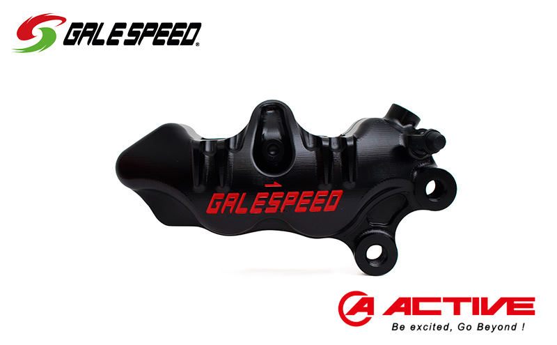 【愛知県日進市】GALE SPEED エラボレート・フロント4Pキャリバー(アキシャル40mm) 右/SCMボルト仕様 ブラック バイク オートバイ パーツ 右キャリパー