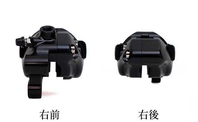GALE SPEED エラボレート・フロント4Pキャリバー(アキシャル40mm) 右/チタンボルト仕様 ブラック バイク オートバイ パーツ 右キャリパー 