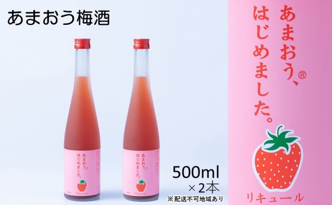 【福岡県朝倉市】梅酒 あまおう梅酒 あまおうはじめました。500ml×2本 お酒 アルコール アルコール飲料 苺 フルーツ 飲み会 甘いお酒 宅飲み