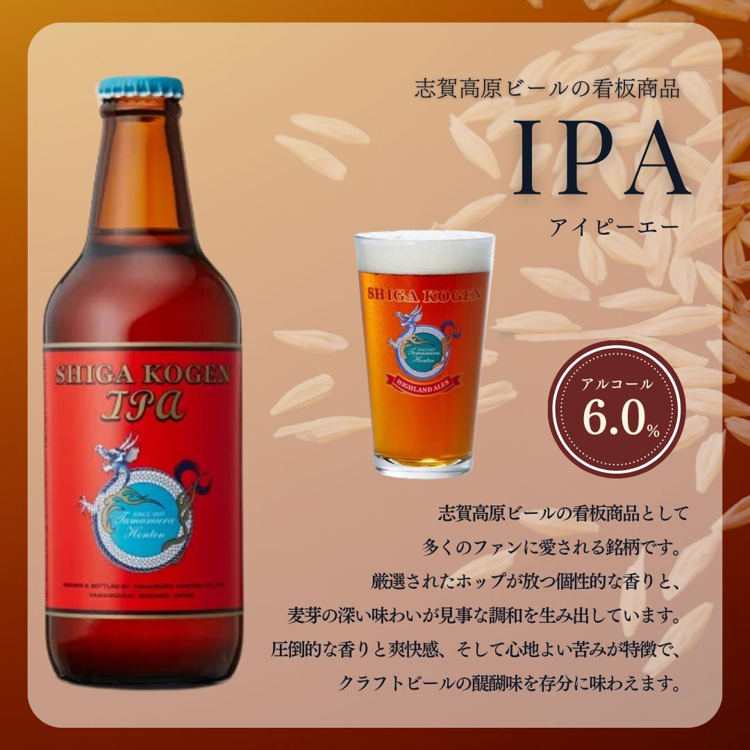 定期便 6ヶ月 志賀高原ビール6本セット ※WEB申込限定※ 【 クラフトビール 志賀高原ビール 飲み比べセット 玉村本店 ビール 詰め合わせ セット 地ビール 飲み比べ 黒ビール ipa 酒 お酒 長野 定期 お楽しみ 6回 】 
