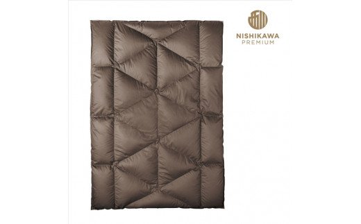 【nishikawa/西川】羽毛ふとん/ポーリッシュホワイトグースダウン93％/シングル/配色グレー【P268W】
