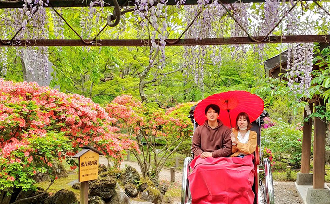 《懐古園と城下町を人力車で周ろう♪》人力車で90分間周遊プラン 体験チケット 観光 