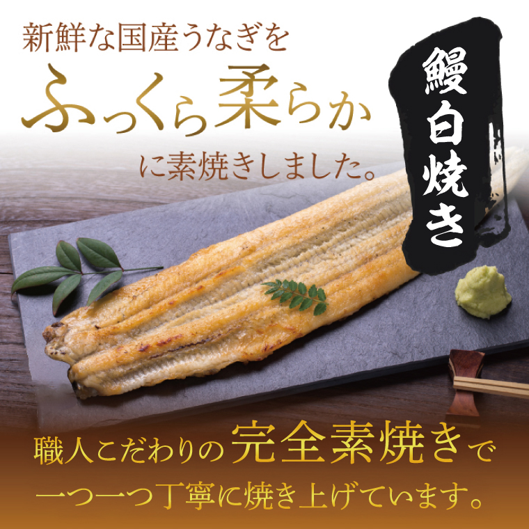 茨城県行方市のふるさと納税 食べ切りサイズ！国内産うなぎの白焼(酒蒸し)100～120g 2尾　計200g以上|うなぎ 鰻 白焼 酒蒸し 食べ切り 茨城県 行方市（AD-130-3）