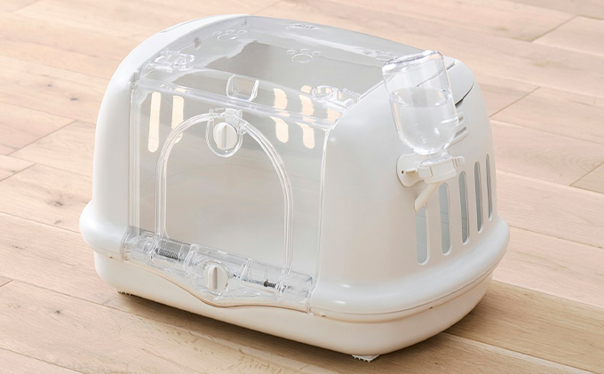 ペットハウス&キャリー アイボリー P-HC480 アイリスオーヤマ ペット用品 ペットグッズ ペットキャリーバッグ 猫 小型犬 おうち 出し入れラク 車 移動 シートベルト固定 給水ボトル 
