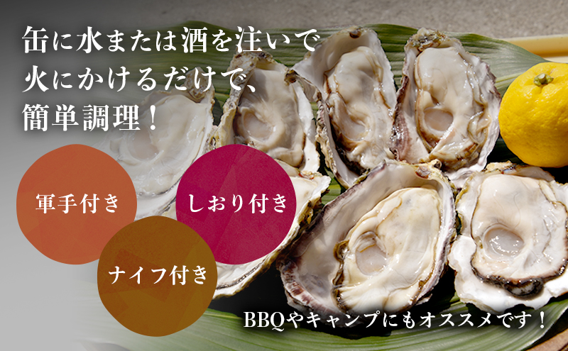岡山県瀬戸内市のふるさと納税 牡蠣 2026年 先行予約 かんかん焼 （ 殻付き 大つぶ牡蠣 20個） 山銀商店 瀬戸内海虫明湾産 大粒 生牡蠣 かき 魚介類 カキ かんかん焼き 軍手 ナイフ付き 加熱調理用