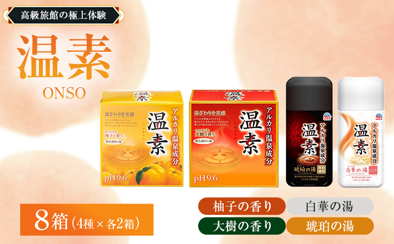  温素 セット 4種 計8箱[ アース製薬
