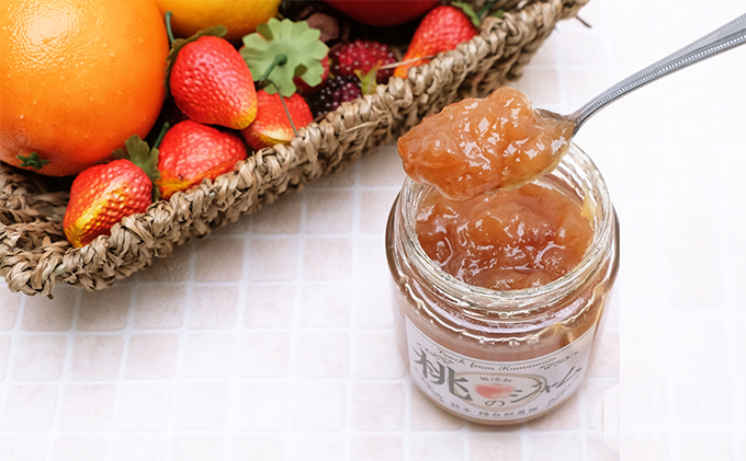 桃のジャム（2本）と苺のジャム（1本）のセット ピーチ ストロベリー 超減農薬 無肥料栽培 洗双糖 レモン 砂糖控えめ チーズ ヨーグルト かける つける 